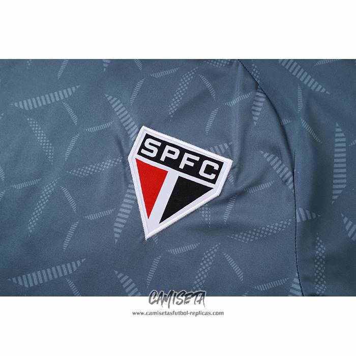 Chandal del Sao Paulo 2025-2026 Manga Corta Azul Gris - Pantalon Corto